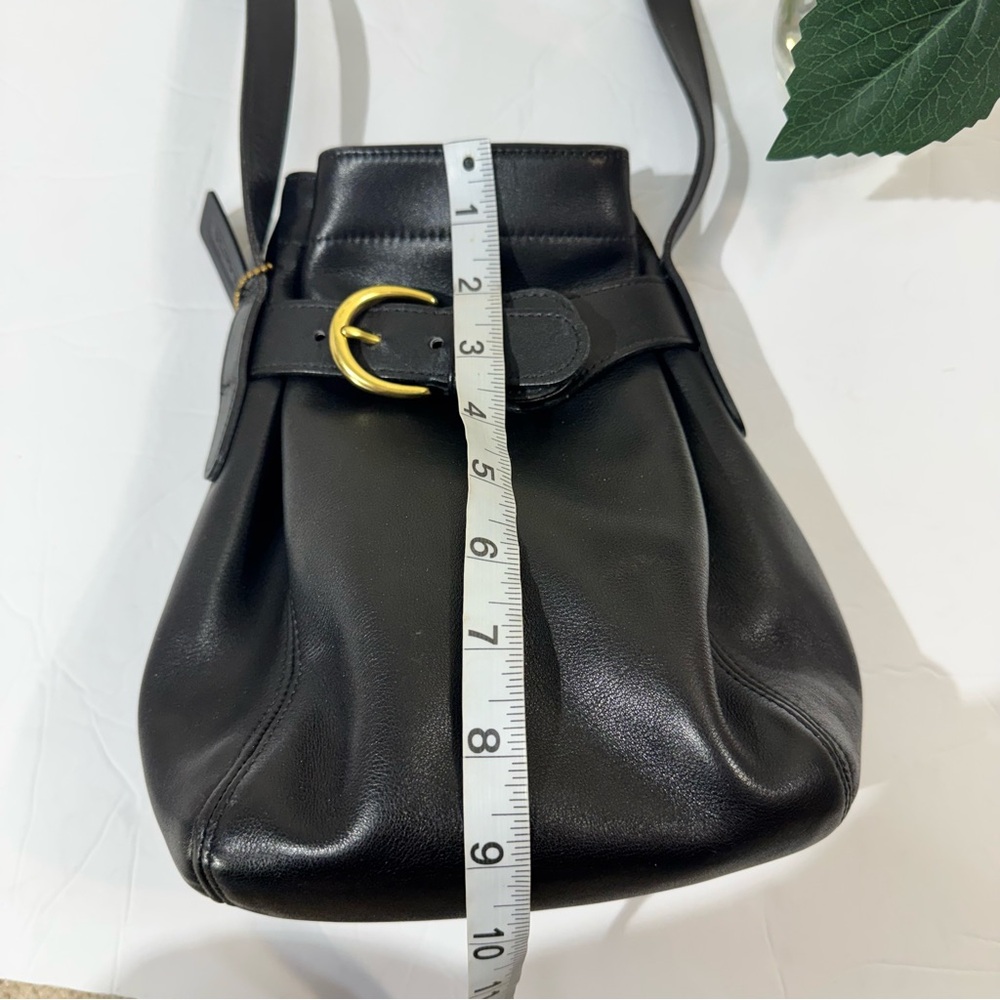 Vintage Coach Soho 4156 Black Leather Belted Bucket Bag - Picture 6 of 8